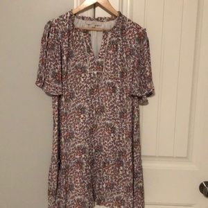 LOFT short sleeve floral dress